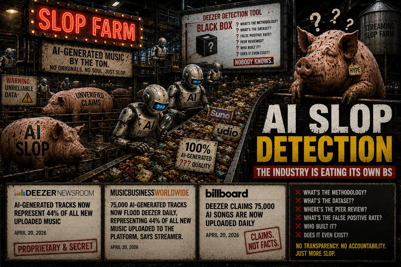AI Detection 'Journalism' Slop? The Music Industry's Biggest AI Statistic May Rest on a Black Box